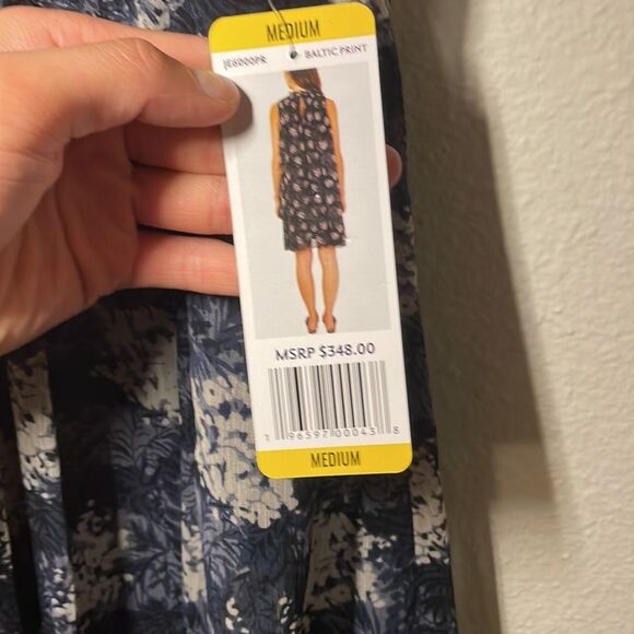 NEW! Joie Thelen Blue & Gray Baltic Print Flowy Mini Dress - Picture 8 of 9